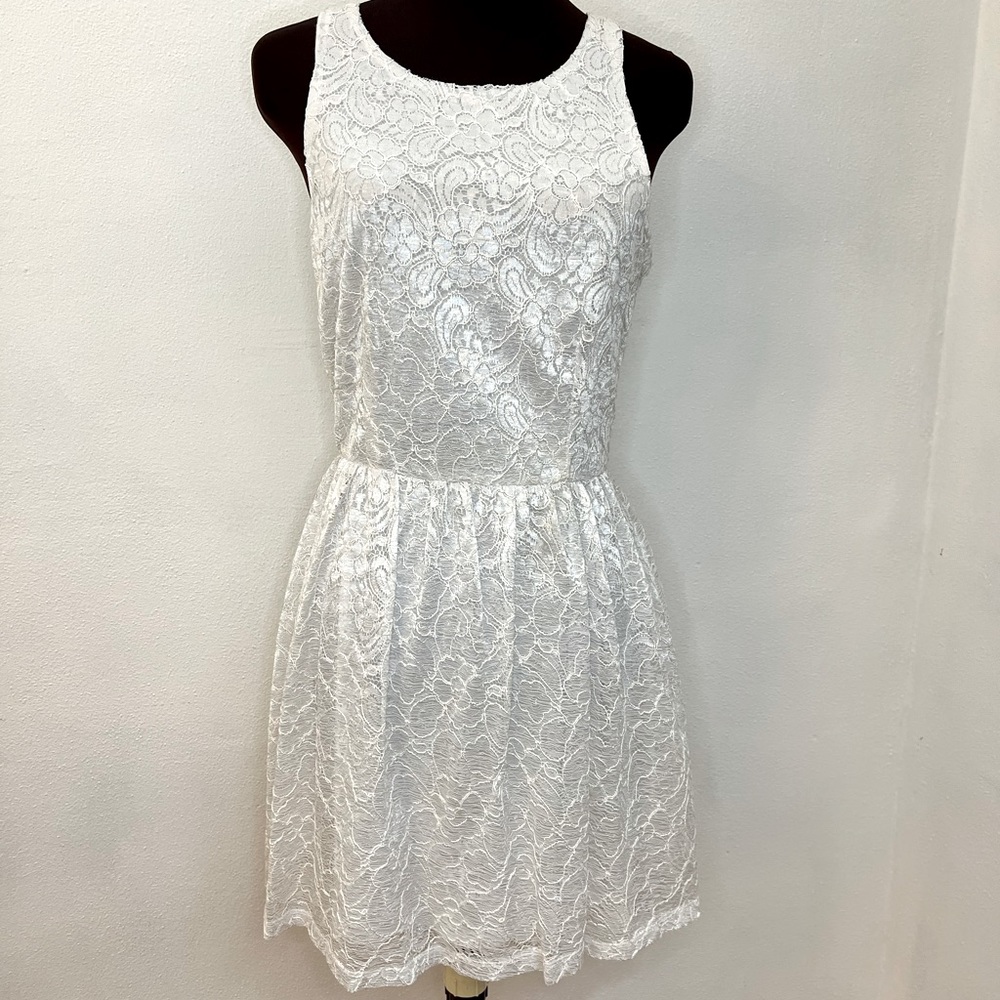 J. Cooper White Lace Dress, Size Medium, NWT